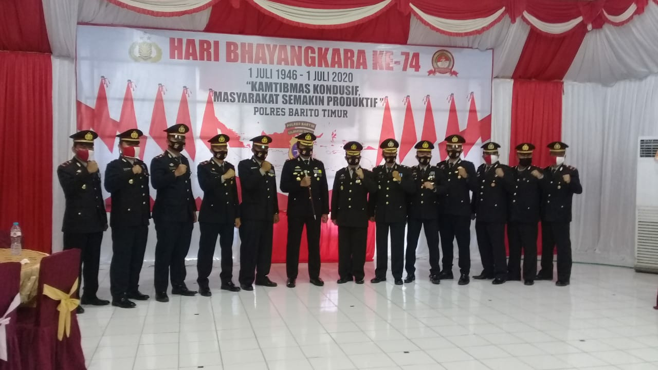 SAVE_20200701_201849 Perayaan Hari Bhayangkara ke 74 di Polres Barito Timur, Rabu (1/7).