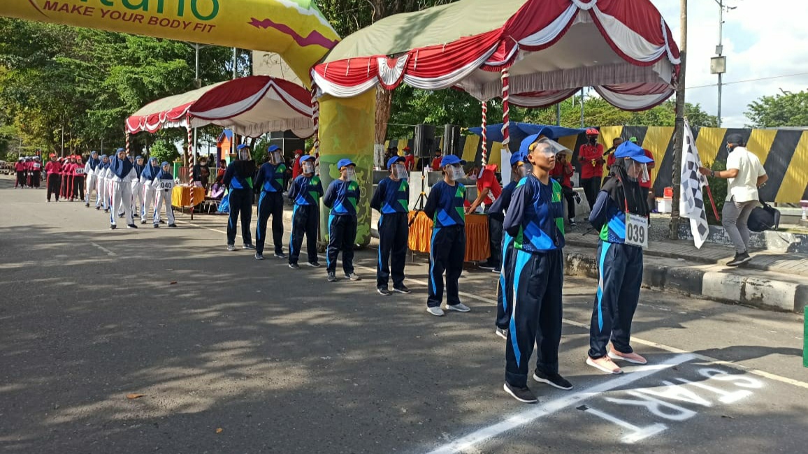 Dispora Kurangi Jarak Lomba Gerak Jalan HUT Kemerdekaan