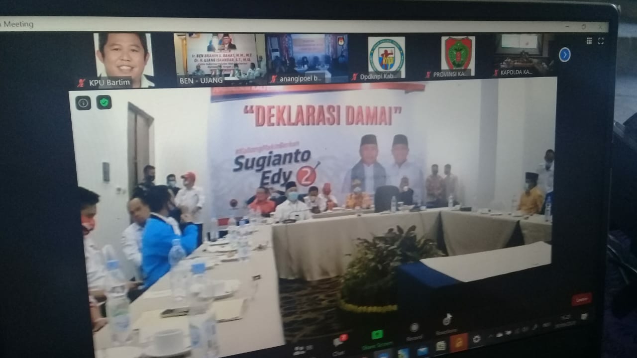 KPU Bartim Ikuti Deklarasi Damai Cagub Kalteng 