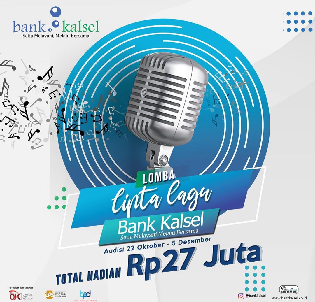 Kenalkan Tagline Baru, Bank Kalsel Gelar Lomba Cipta Lagu