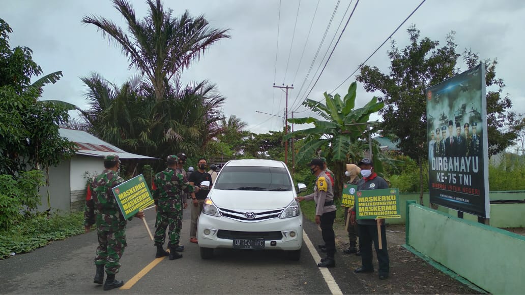 Jajaran Korem 101/Antasari Gelar Operasi Yustisi untuk Menekan Penyebaran Covid-19