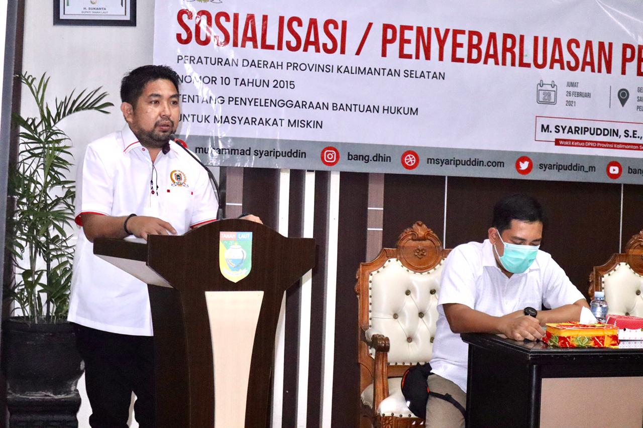 Bang Dhin Sosialisasikan Perda Jaminan Hukum Masyarakat Miskin