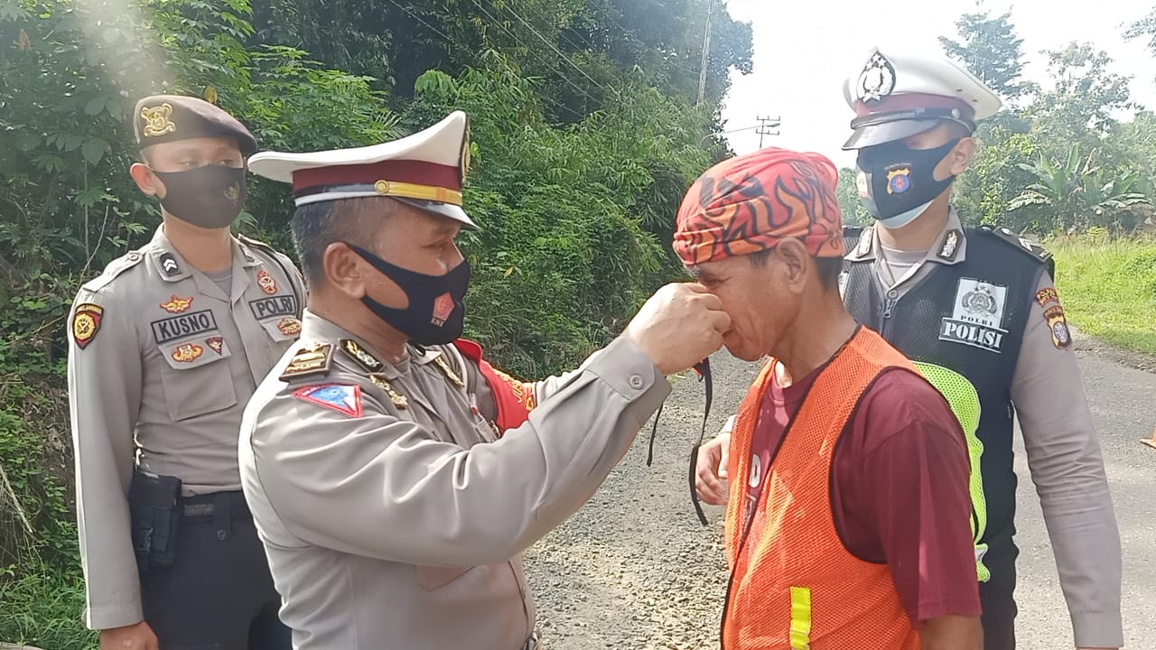 Satlantas Polres Bartim Kembali Sosialisasikan Prokes