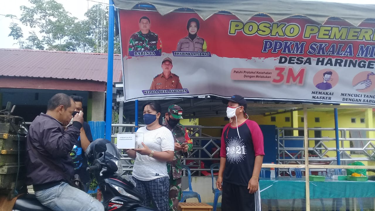 Masuk Desa Haringen Tanpa Masker Dikenakan Sanksi Sosial