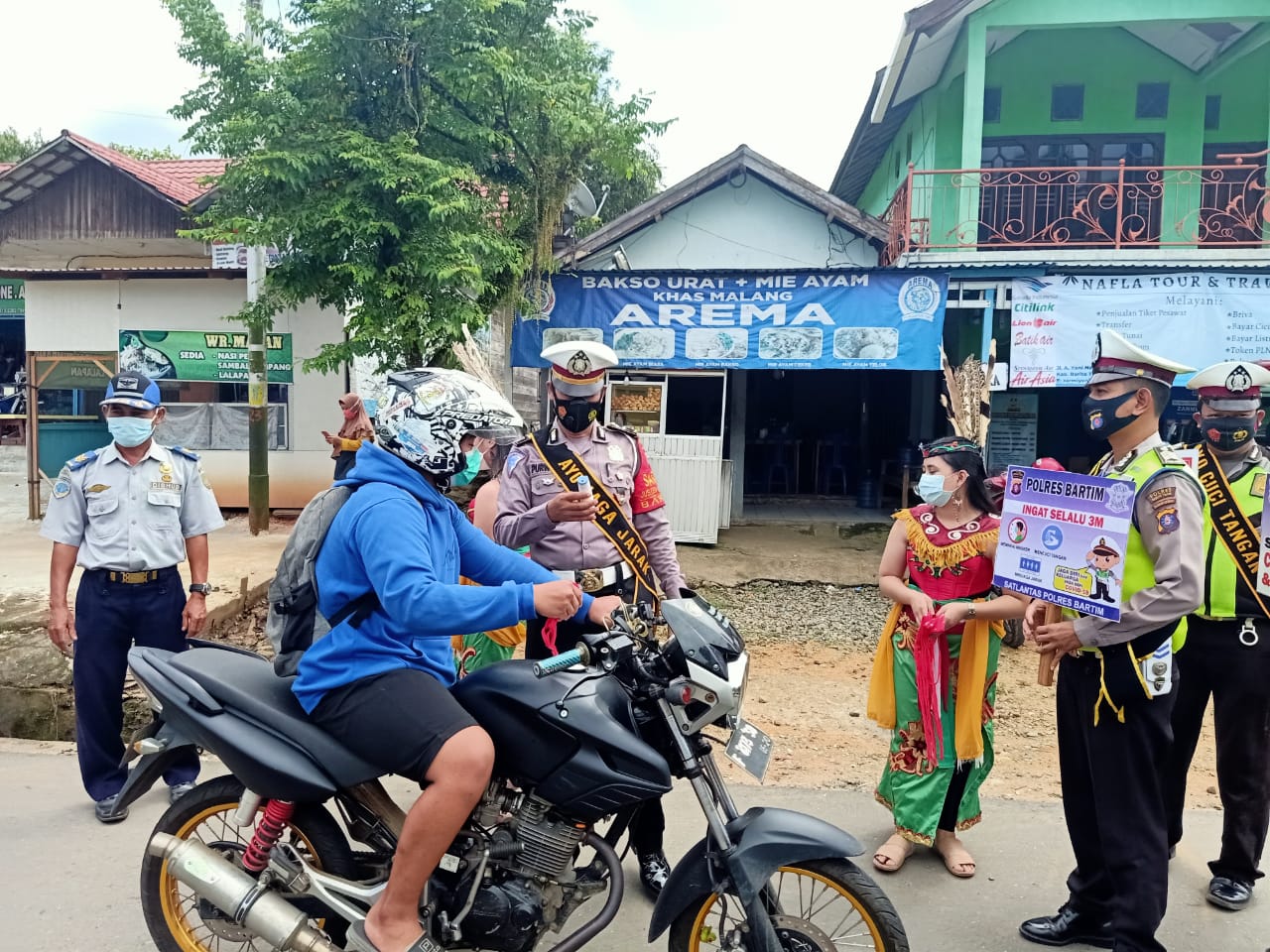 Satlantas Polres Bartim Gelar Prokes dan Rapid Test