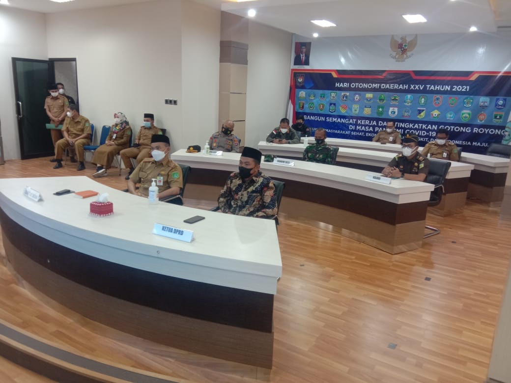 Pemkab Tanbu Ikuti Peringatan HUT Otda XXV secara Online