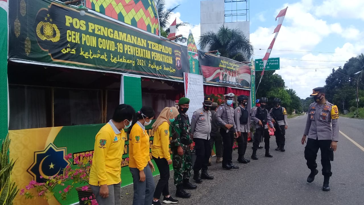 Polres Bartim Tempatkan Pos Cek Poin di Perbatasan Kalteng-Kalsel