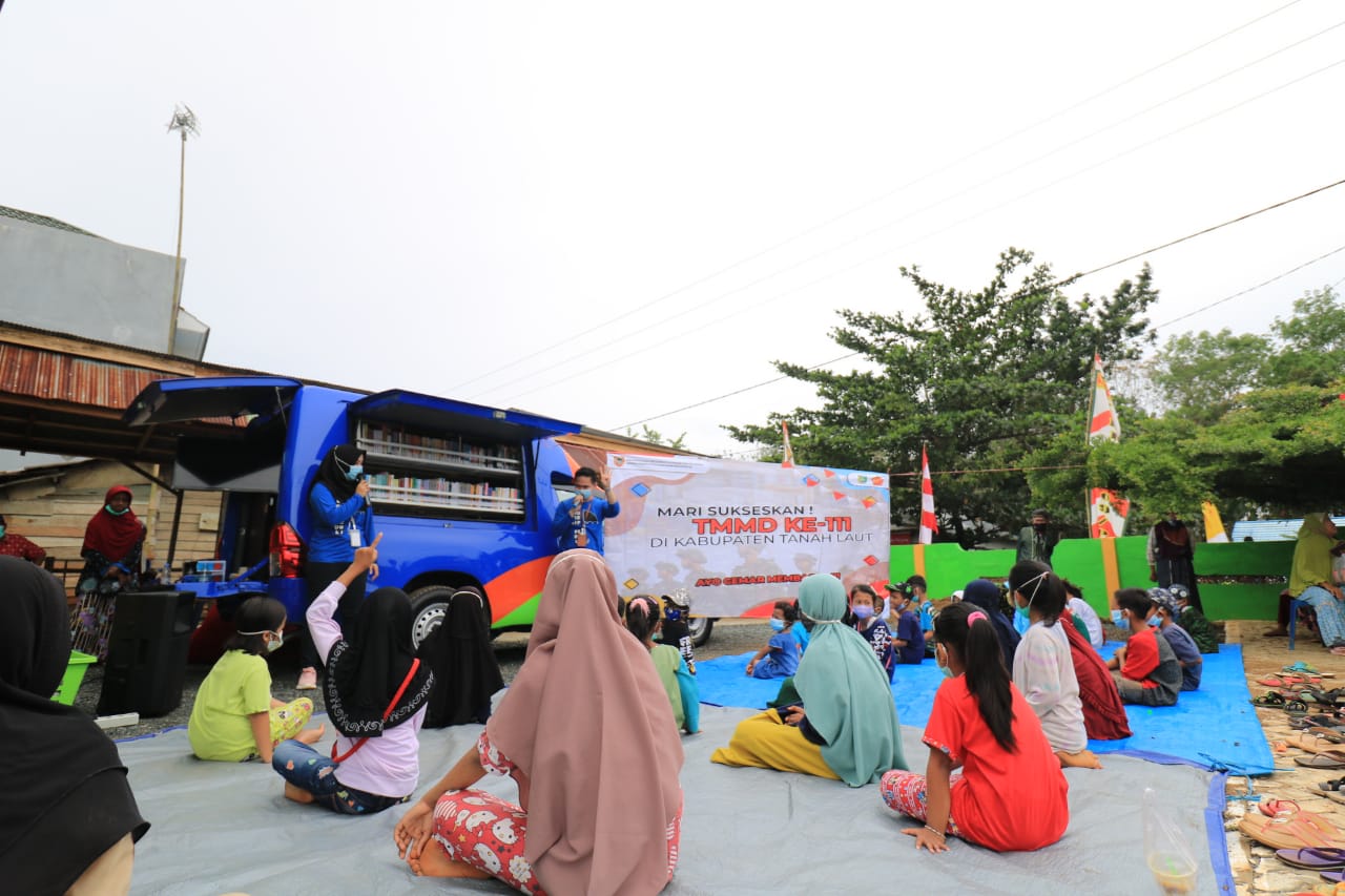 TMMD Ke-111, Dispersip Kembali Bawa Perpustakaan Keliling