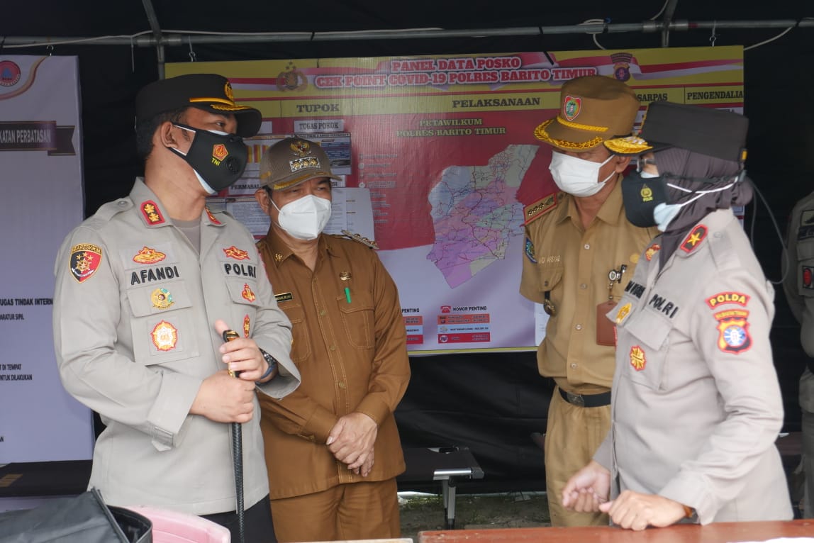 Kehadiran Wakapolda Jadi Penyemangat Bagi Pemkab Bartim Menangani Covid