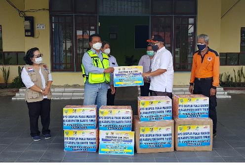 PT PAMA Bantu 10.000 Masker kepada Pemkab Bartim
