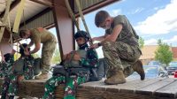 garuda airbone Garuda Air Bone Gandeng Perwira Yonif 623/BWU Latihan Bersama