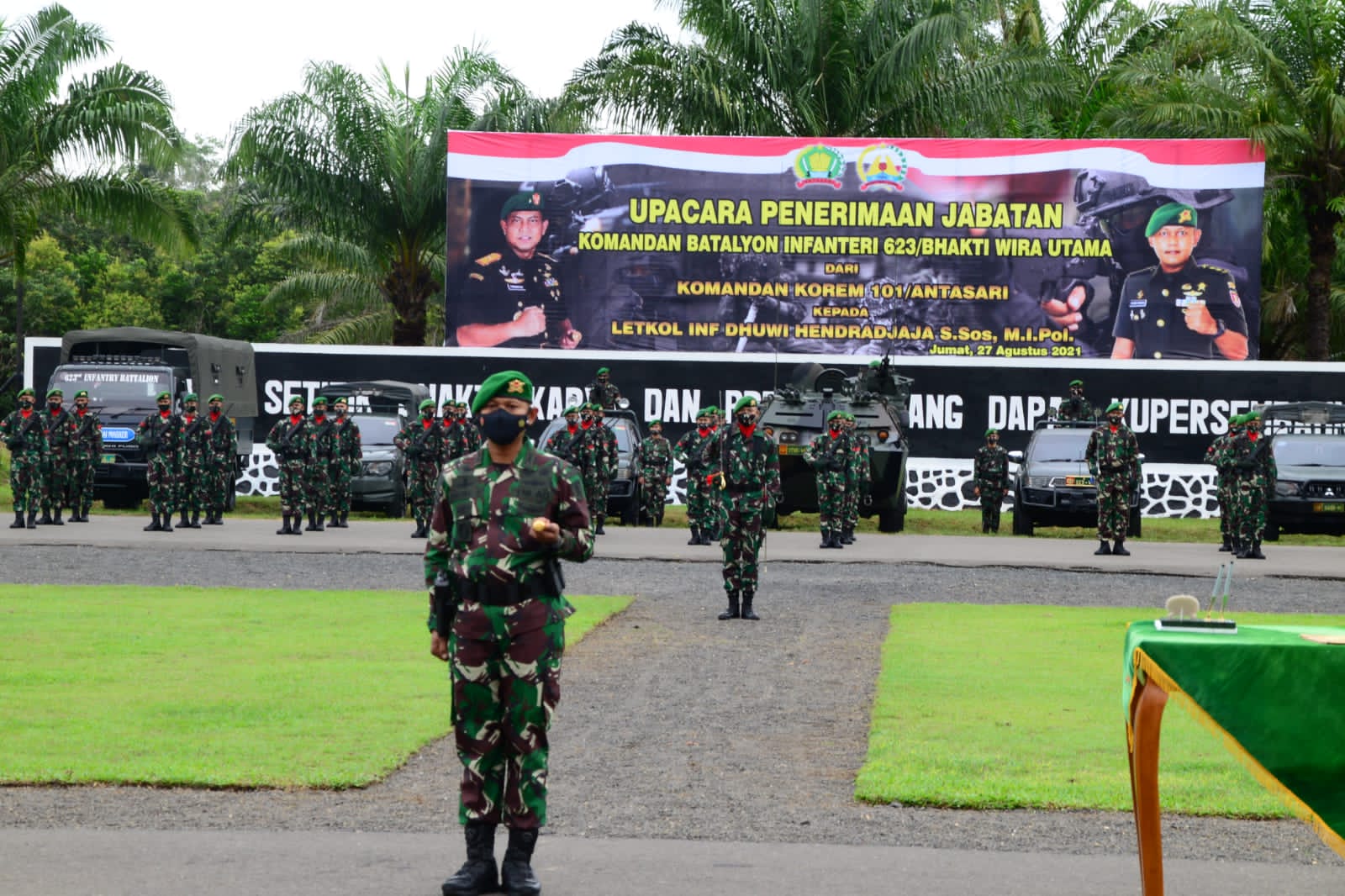 Letkol Inf Dhuwi Hendrajaya Resmi Menjabat Danyonif 623/BWU
