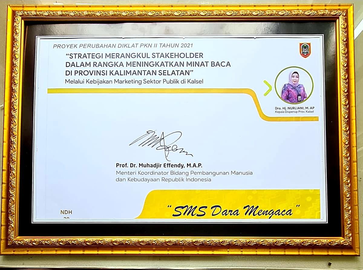 Menko PMK Dukung Proper Unggulan Dispersip Kalsel