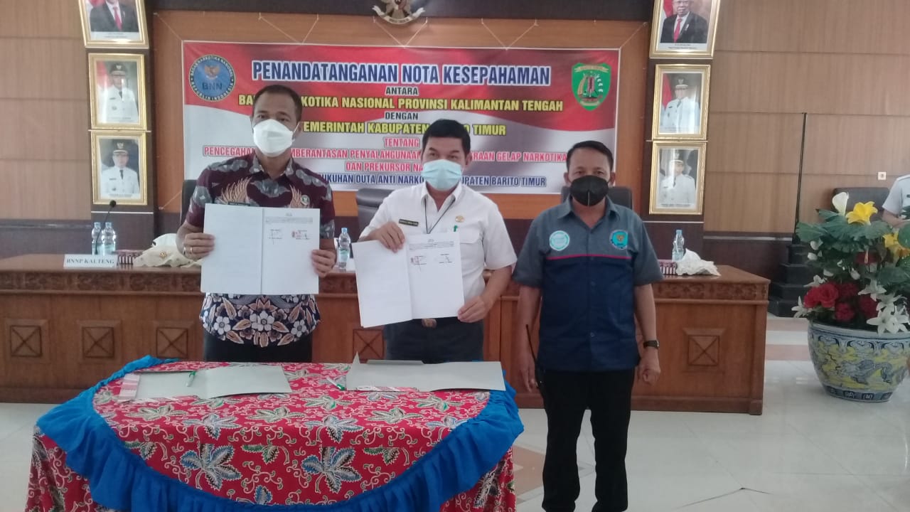 Pemkab Bartim dan BNNP Kalteng Tandatangani Nota Kesepahaman