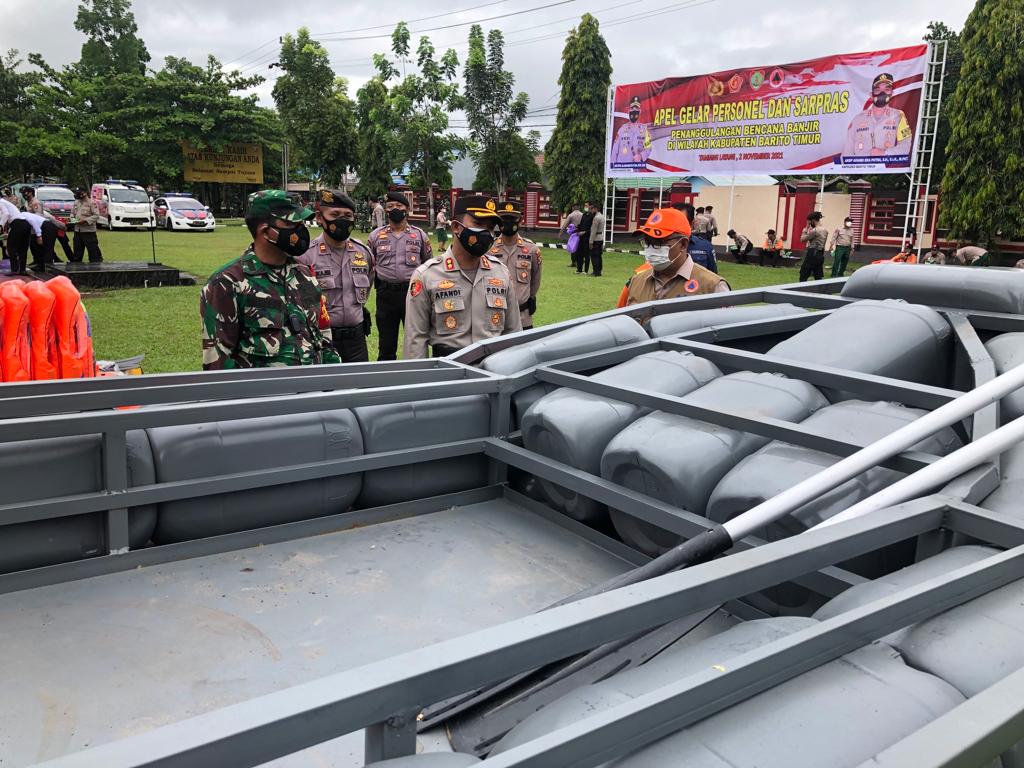 TNI, Polres, dan BPBD Bartim Siap Tanggulangi Banjir