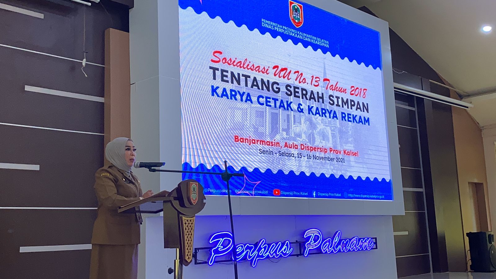 Dispersip Kalsel Kembali Sosialisasi UU Nomor 13/2018