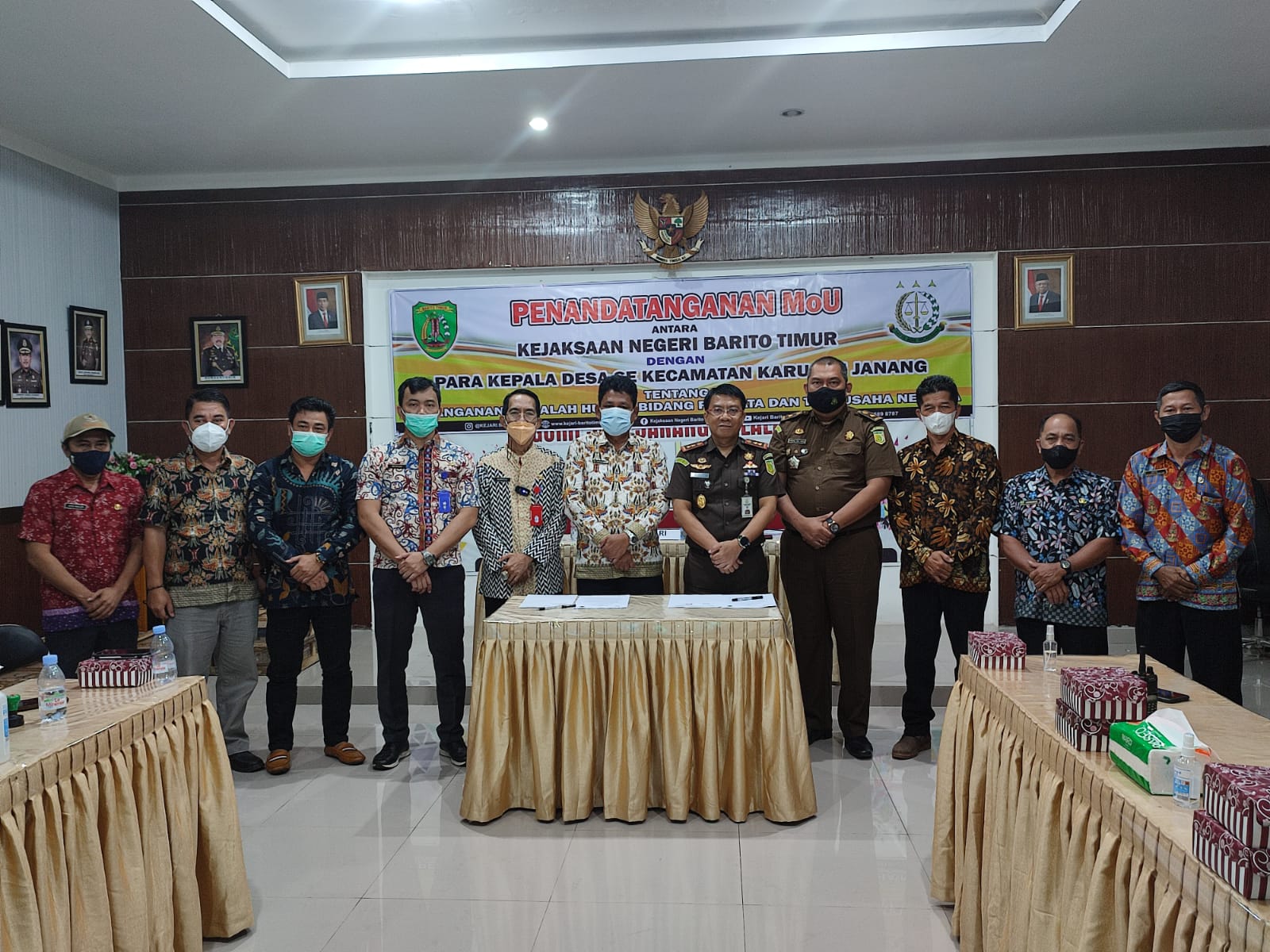 Semua Kades di Karusen Janang Tandatangani MoU dengan Kejari Bartim