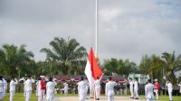 Pengibaran Merah Putih pada HUT ke-80 RI di Balangan Berlangsung Khidmat
